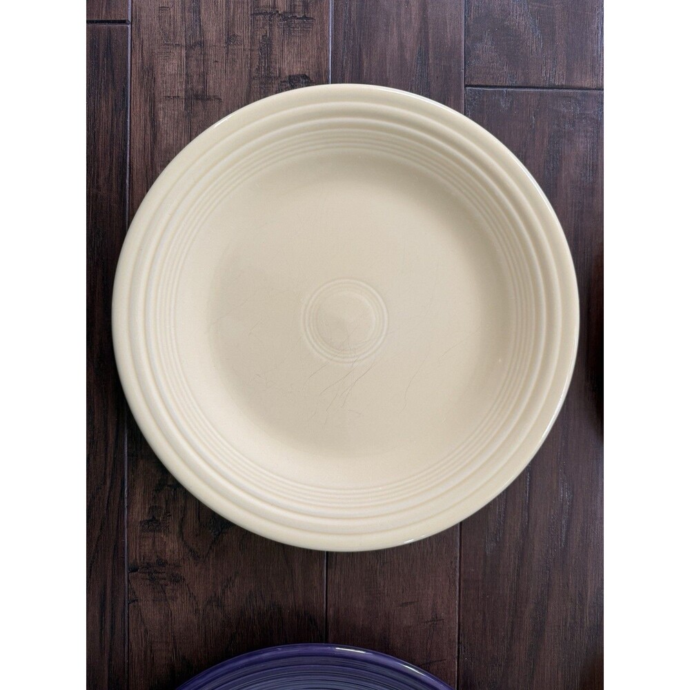 Lot Of 4 Vintage Fiestaware 10.5 Dinner Plate Yellow Orange Unmarked Purple - Picture 2 of 11